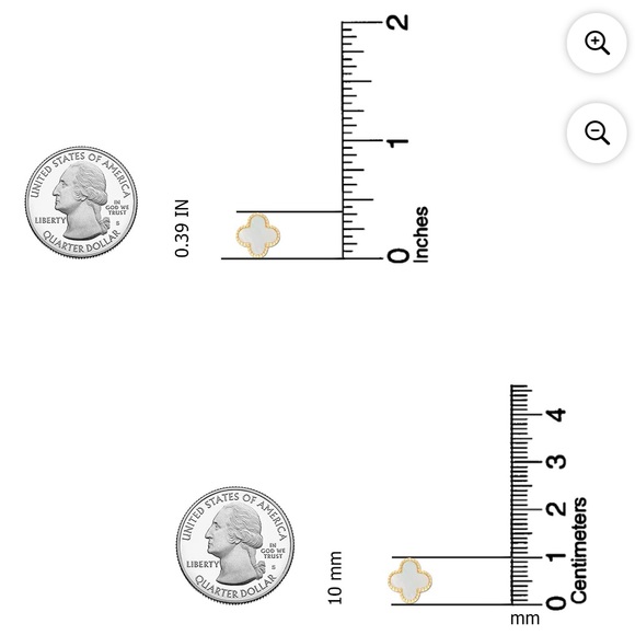 COPY - Rachel Zoe | Clover Stud Earring W/ Pearl Back NEW - Picture 3 of 5